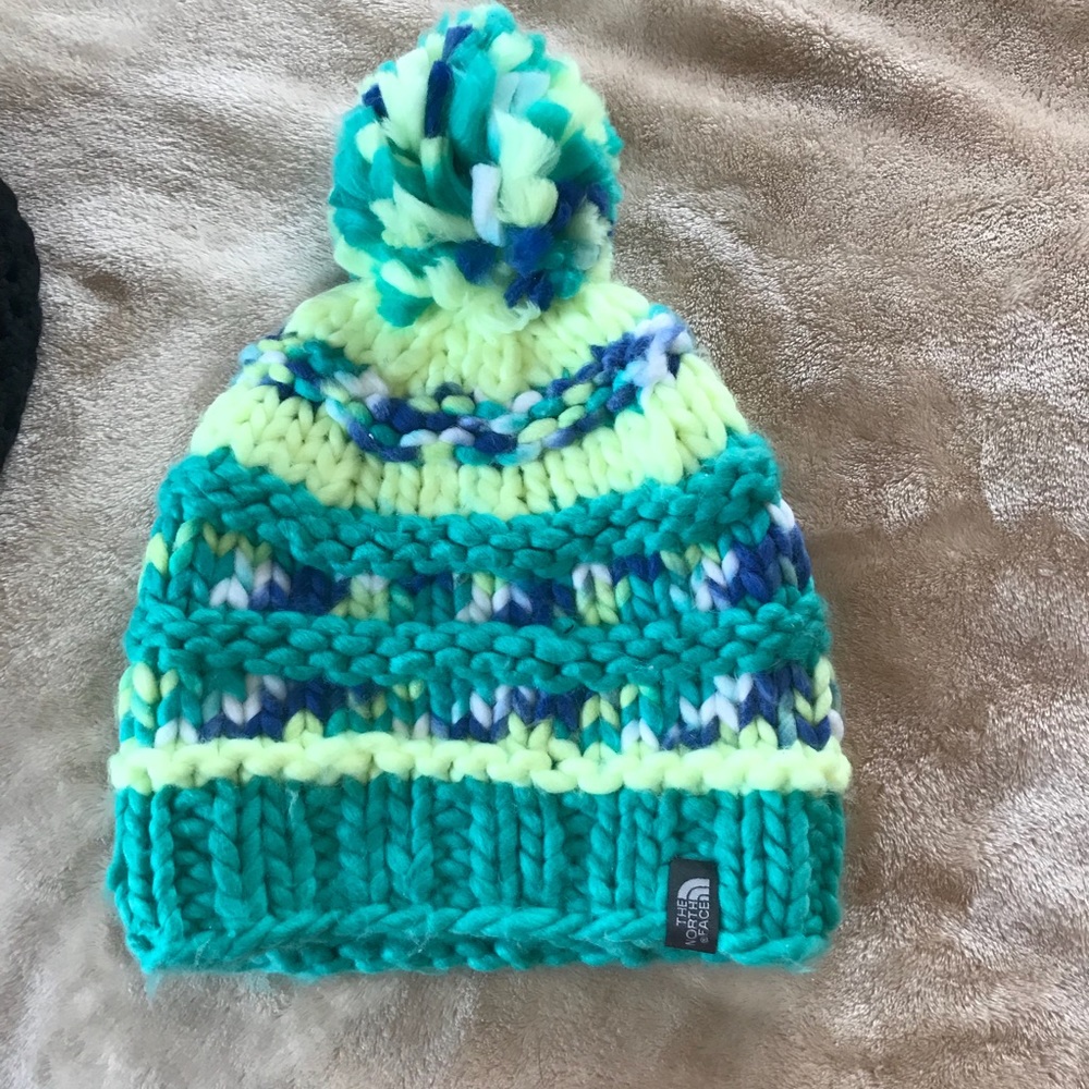 The North Face Colorful Pom Pom Beanie